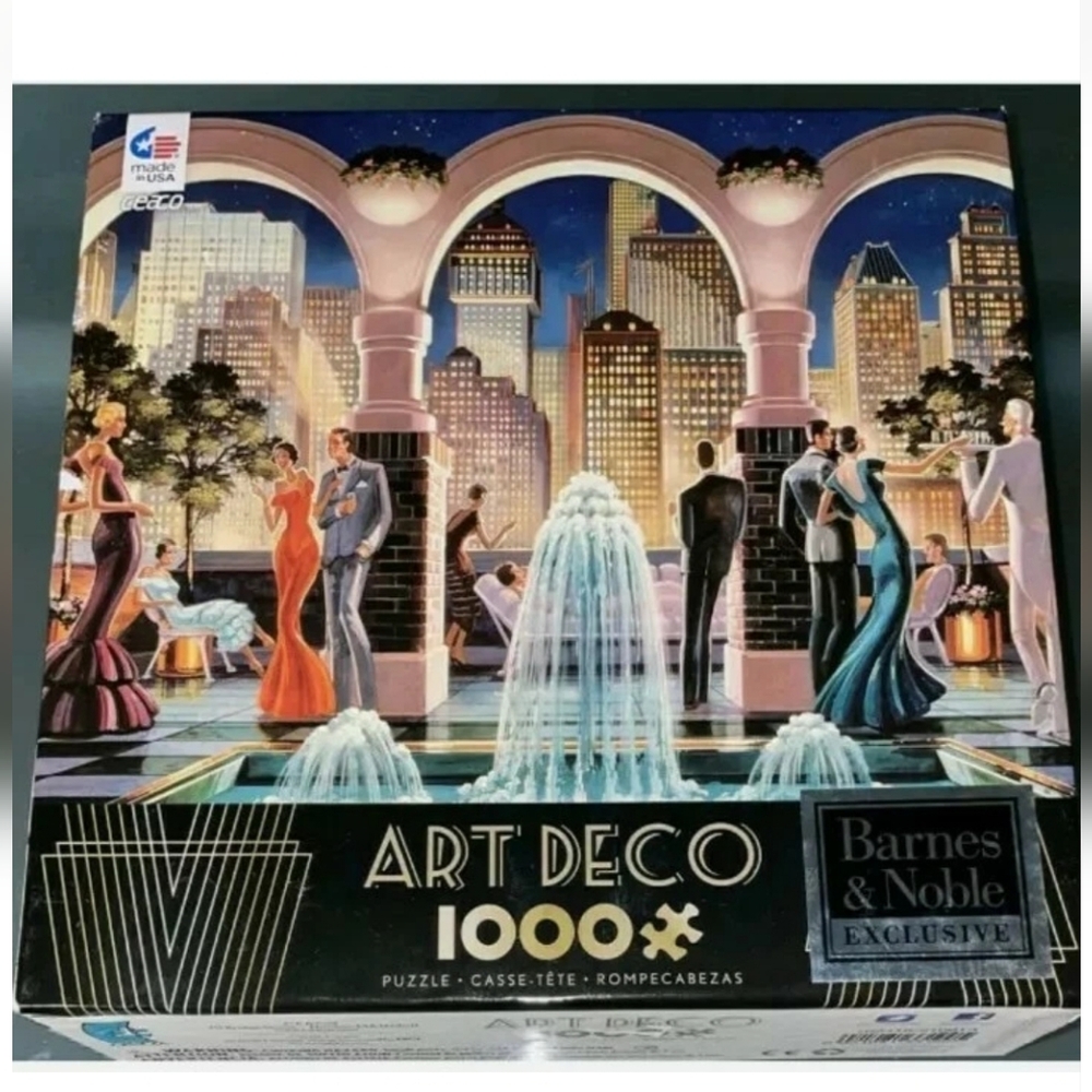 Barnes & Noble Exclusive Art Deco 1000 piece Puzzle 27"x20" Michael Young 2016